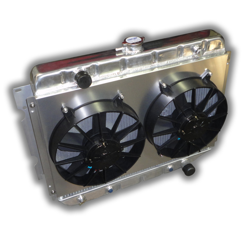 1967 1974 Mopar “Dual 11” Fan Shroud Kit Dual HDDF Fans For Mopar